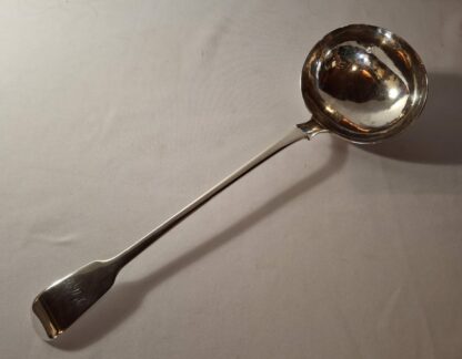 LOT 171 (323141) Est R5000 to R15000 – An Early 19th Century Cape Silver Fiddle pattern Soup Ladle