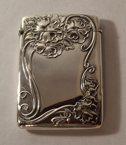 LOT 182 (3214710) Est R500 to R1500 – An Edward VII Ladies Silver Art Nouveau Card Case