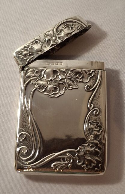 LOT 182 (3214710) Est R500 to R1500 – An Edward VII Ladies Silver Art Nouveau Card Case - Image 2