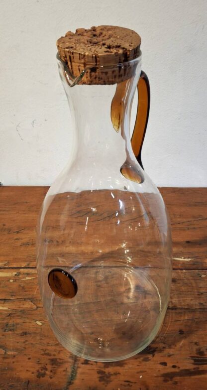 LOT 115 (32390) Est R500 to R1500 – A Continental Clear Glass Water Jug with Cork Stopper - Image 2