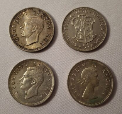 LOT 228 (32187) Est R400 to R800 – 2 x 1952 South African George VI  5 Shillings Coins - Image 2