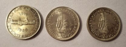 LOT 231 (10000) Est R400 to R800 – 2 x 1952 South African George VI  5 Shilling Coins